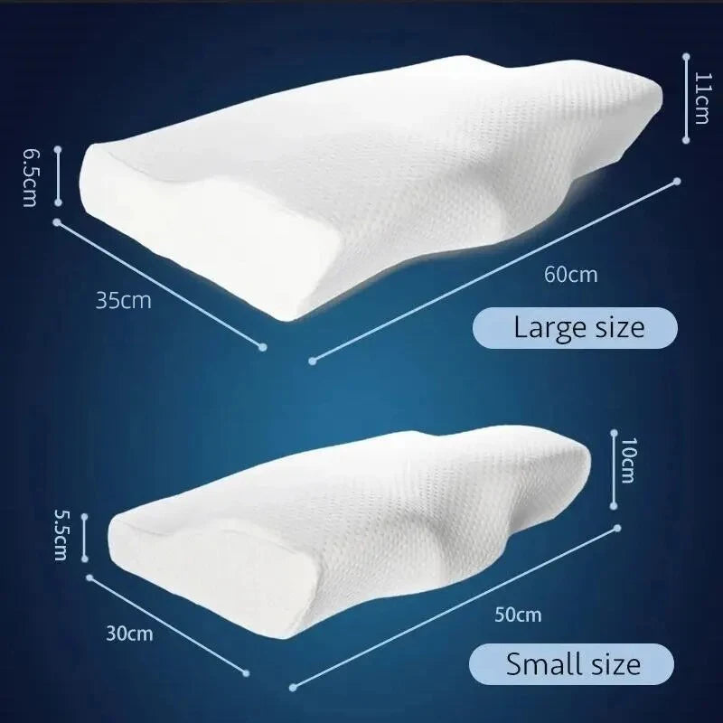 Cloud Dreams Butterfly Shaped Health Cervical Neck Memory Foam Bed Orthopedic Pillow Neck Protection Slow Rebound Memory Pillow