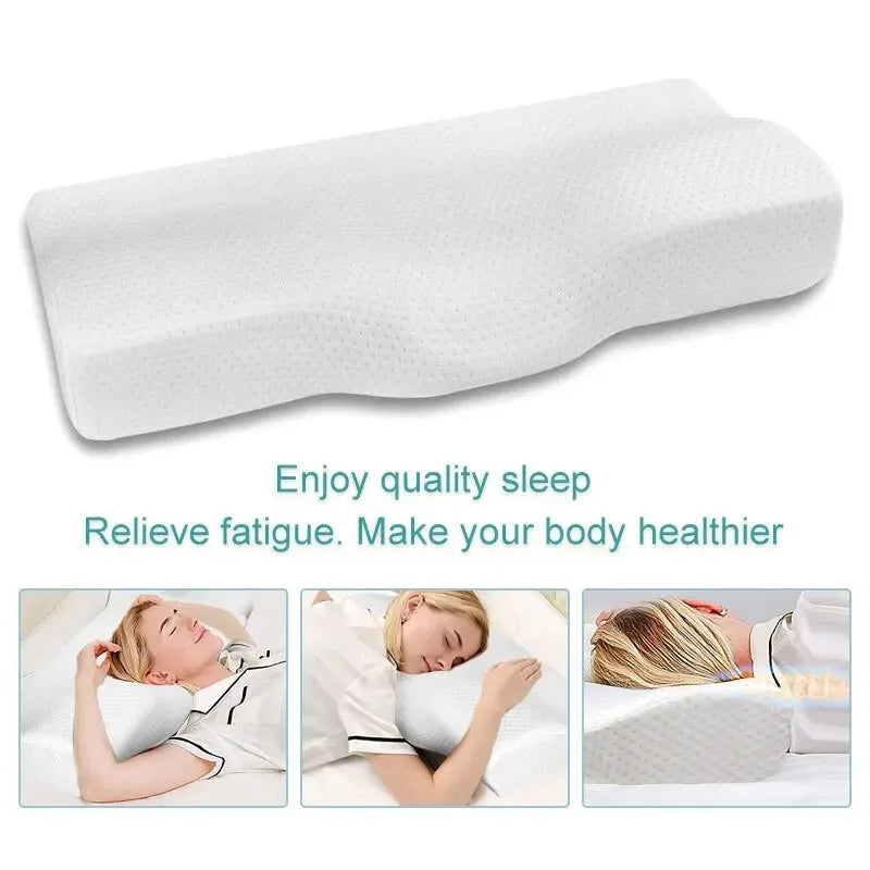 Cloud Dreams Butterfly Shaped Health Cervical Neck Memory Foam Bed Orthopedic Pillow Neck Protection Slow Rebound Memory Pillow